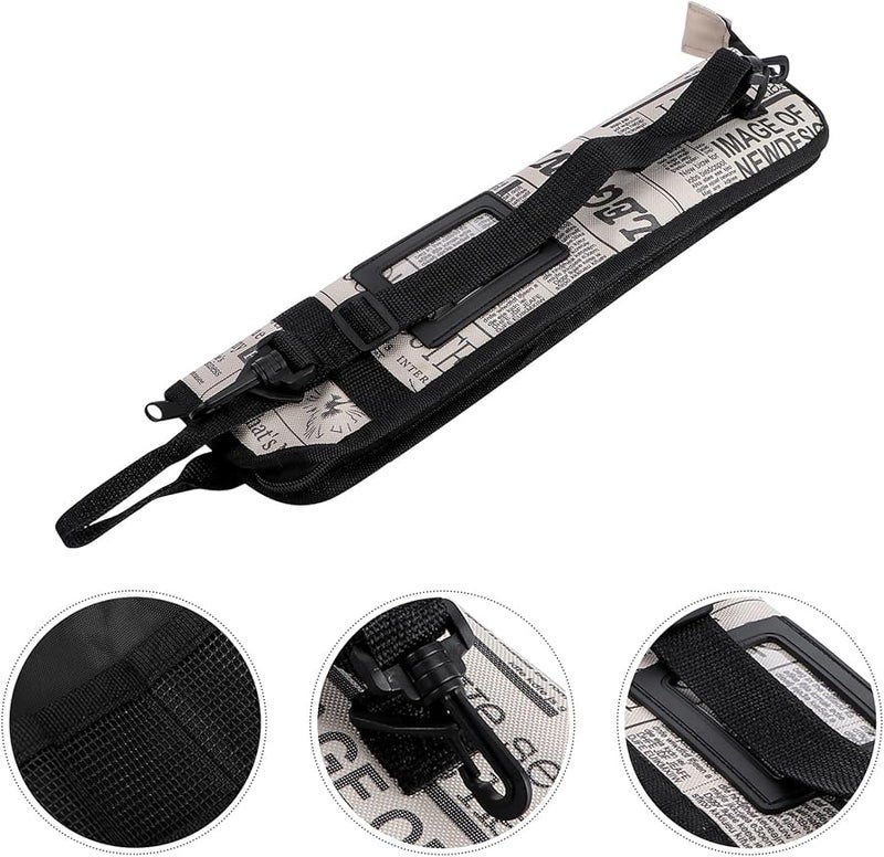 Totority Portable Thickened Drumstick Bag Pouch Carrying Case with Handle Black - Image 4